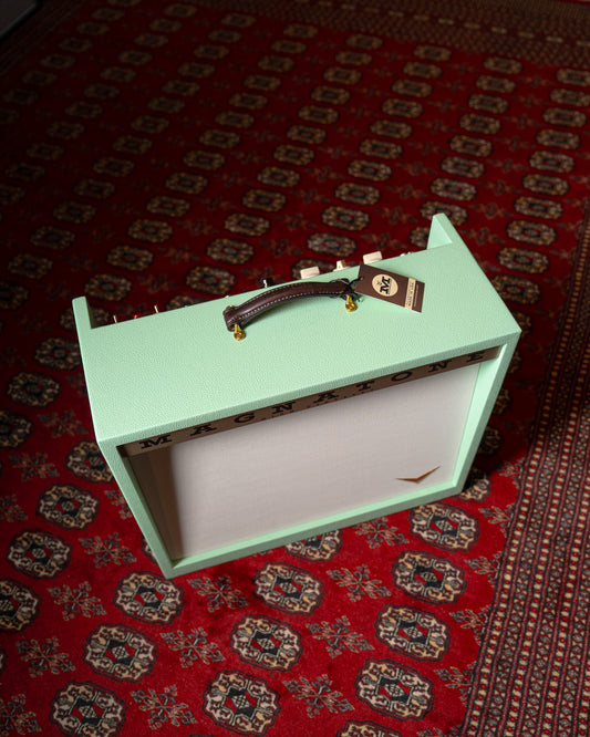 Magnatone Varsity Reverb 15w 1x12" Tube Guitar Amp Combo - Custom Seafoam Green w/ White Sparkle Grille