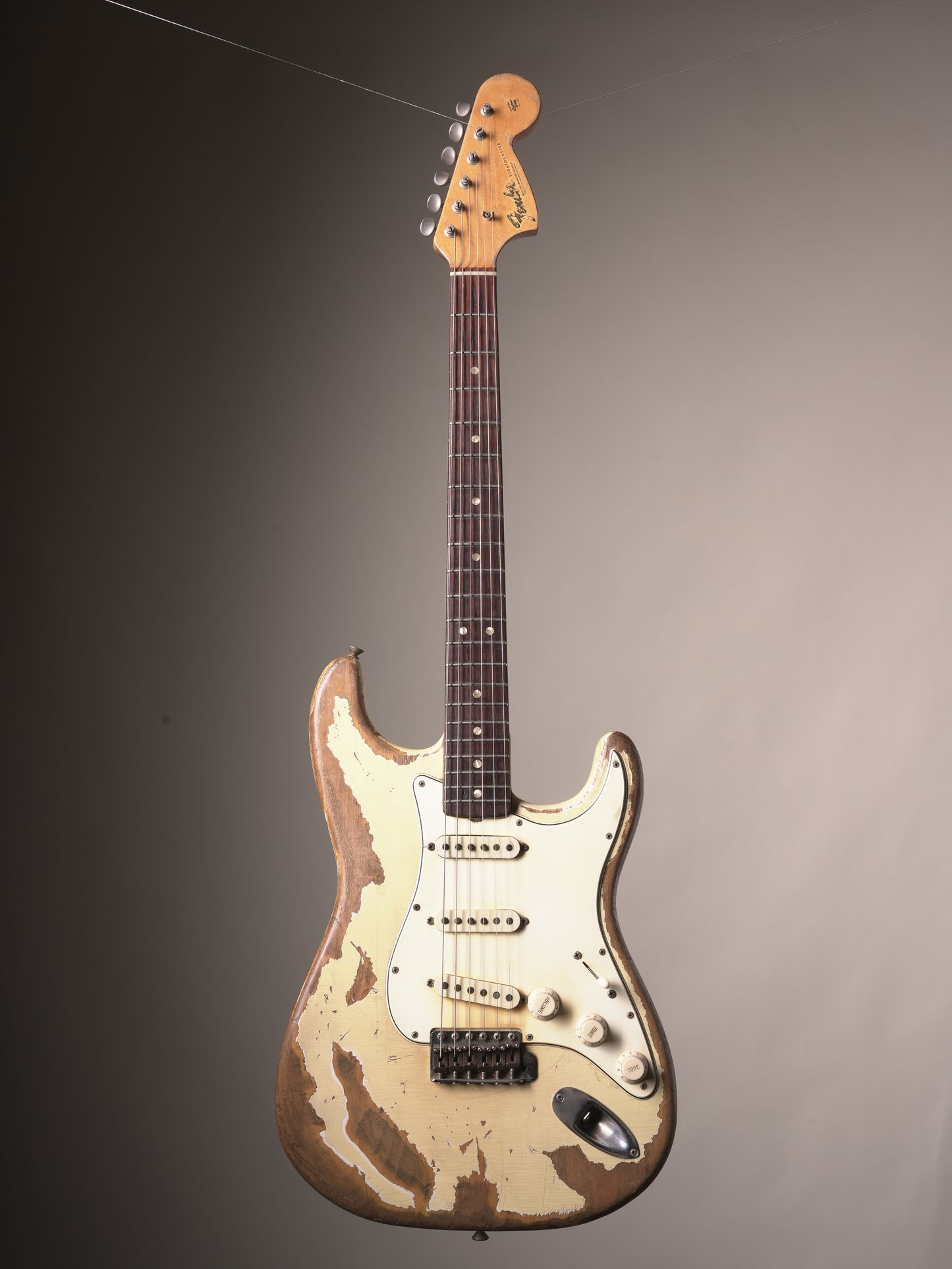 Fender (1966) Stratocaster Electric Guitar - Refinished Olympic White, incl. Deluxe Gig Bag
