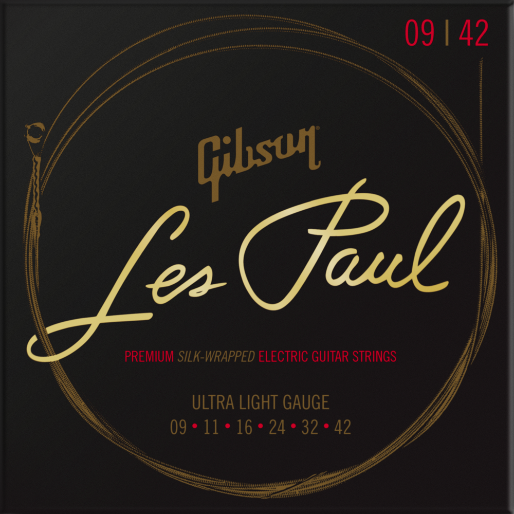 Gibson Les Paul Premium Silk-Wrapped Electric Guitar Strings Ultra Light Gauge 9 - 42
