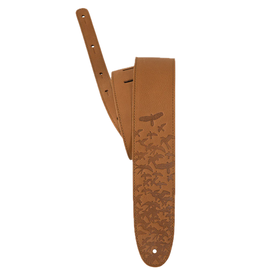 Paul Reed Smith 2.5" Bird Swarm Leather Strap - Tan