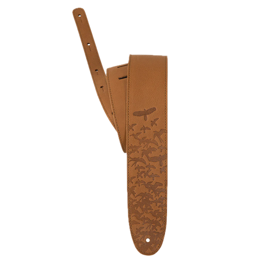 Paul Reed Smith 2.5" Bird Swarm Leather Strap - Tan